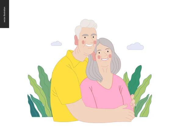 Sjukförsäkring - seniorsjukförsäkring — Stock vektor