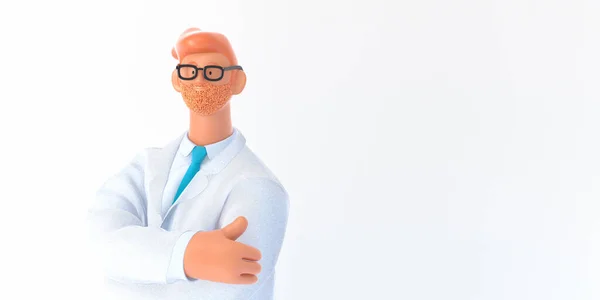 3D tekenfilm karakter arts — Stockfoto