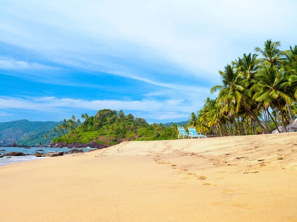 Bela praia paisagem em Goa, na Índia — Fotografia de Stock