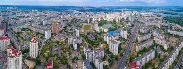 Weergave van Kiev, Obolon uit de hoogte — Stockfoto