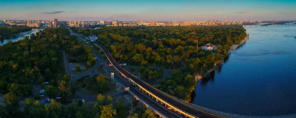 Панорама Київського з в quadrocopter — стокове фото