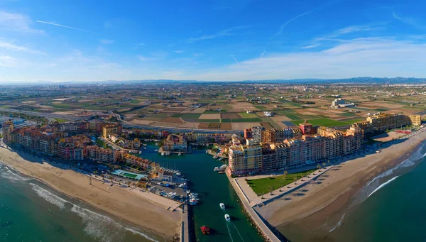 Вид с воздуха на порт Саплая. Валенсия — стоковое фото