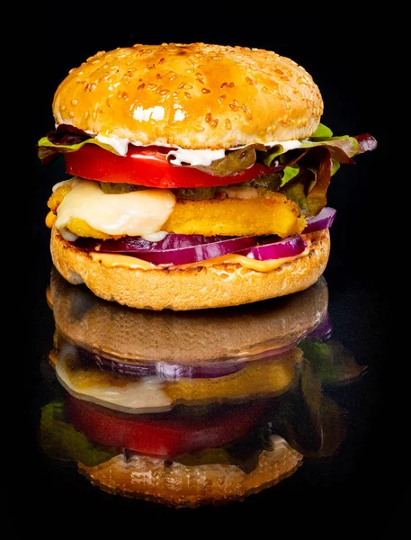 Burger mit Huhn — Stockfoto