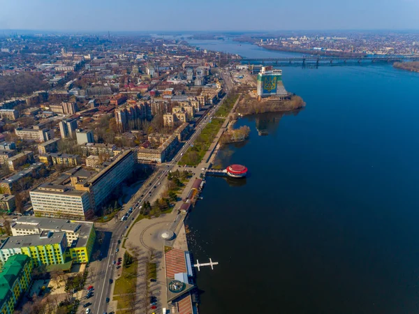 Città Dnieper vista aerea — Foto Stock