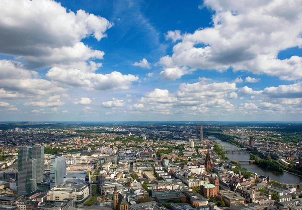 Panorama of Frankfurt am Main from above Stock Picture