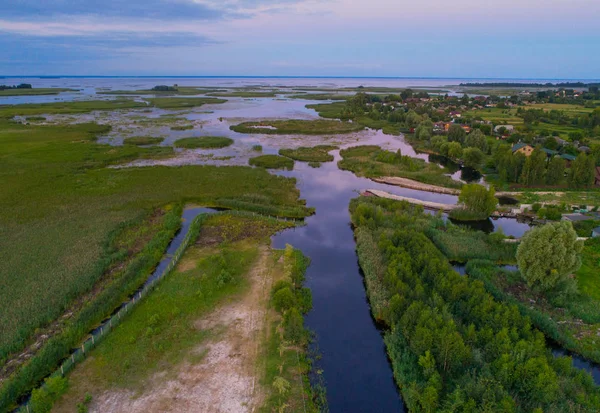 Panorama from the height of the Kiev reservoir — ストック写真