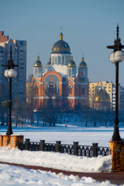 Obolon 'daki Ortodoks Kilisesi. Kiev — Stok fotoğraf