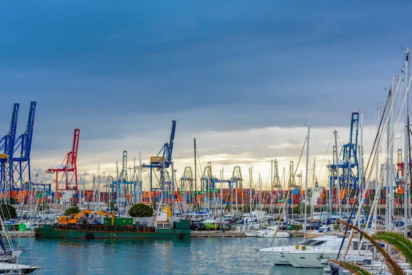 Foto Iates Porto Valência Espanha — Fotografia de Stock