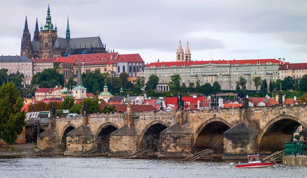 Panorama Utsikt Över Staden Prag Tjeckiska — Stockfoto