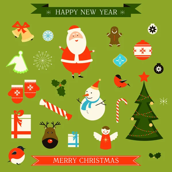 New Year Christmas — Stock Vector