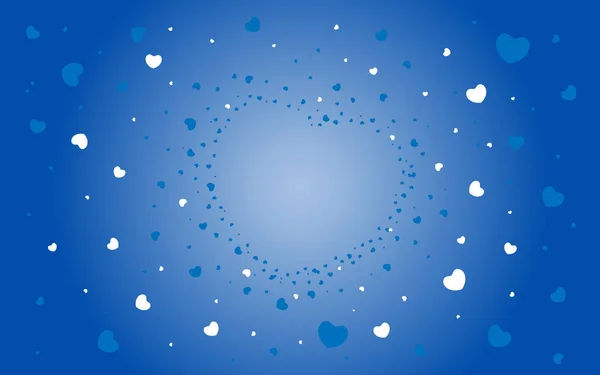 Абстрактный фон сердец на голубом фоне — стоковый вектор