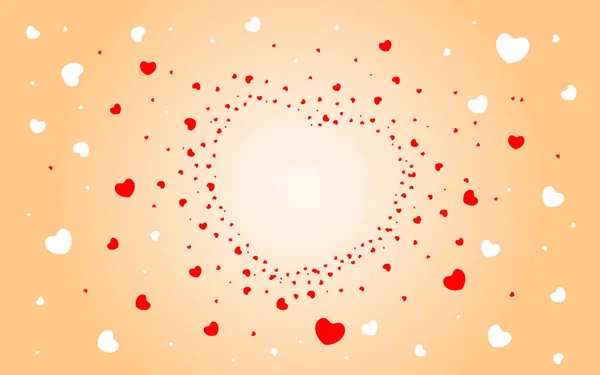 Абстрактный фон сердец на светло-красном — стоковый вектор