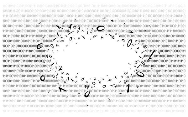Двоичный код на белом v1 — стоковый вектор
