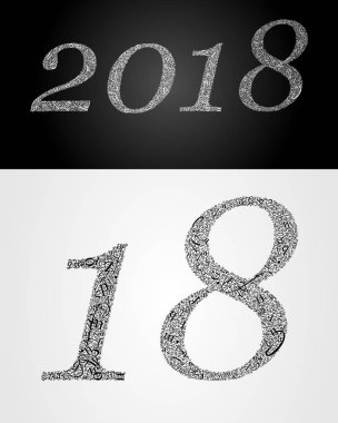 Soyut harf numarası için doku oluşturma.