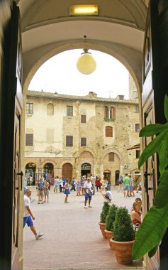 Görünüm, san gimignano, Toskana, İtalya