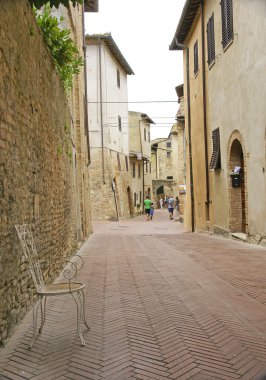 Street, san gimignano, Toskana, İtalya
