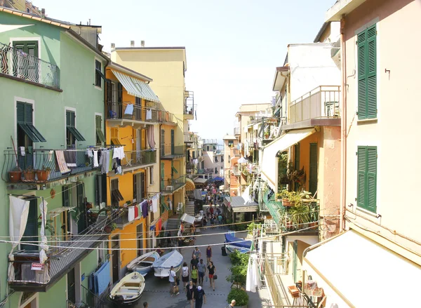 Utsikt över Riomaggiore, Cinque Terre, La Spezia, Italien — Stockfoto