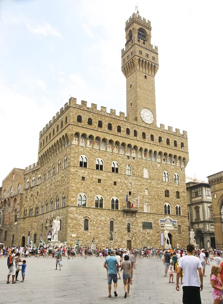 Palazzo Vecchio, Piazza della Signoria — Foto de Stock