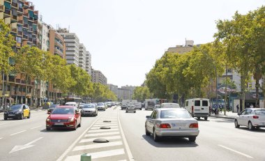 Avenida de la Meridiana Barcelona'da görünümünü