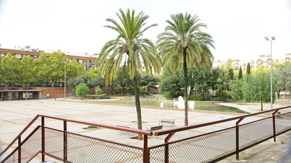 Tuinen van de Plaza Soller in Barcelona — Stockfoto