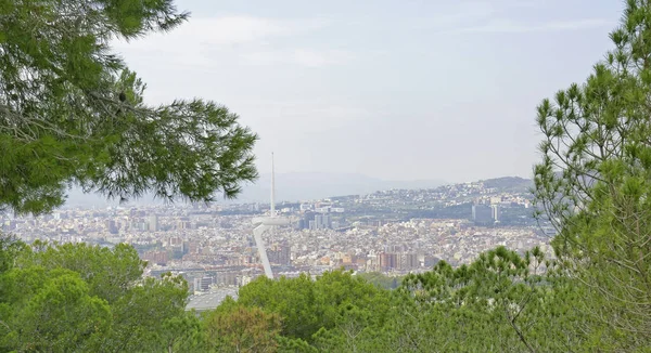 Barcelona od kopce montjuic — Stock fotografie