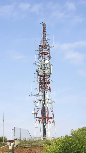 Montjuic 'de radyo anteni — Stok fotoğraf