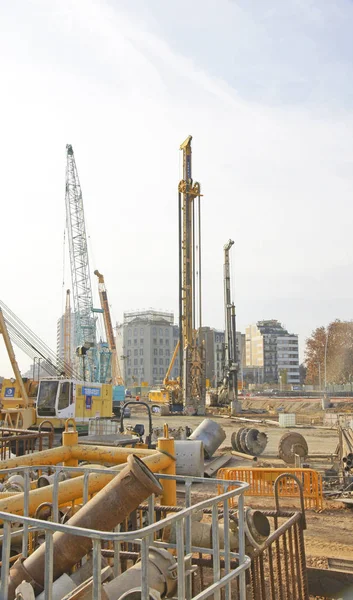 Obras Dos Túneis Plaza Les Glories Catalanes Barcelona Maio 2016 — Fotografia de Stock