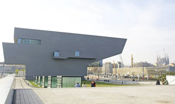 Cubos Vidro Museu Del Disseny Barcelona Maio 2016 Catalunha Espanha — Fotografia de Stock