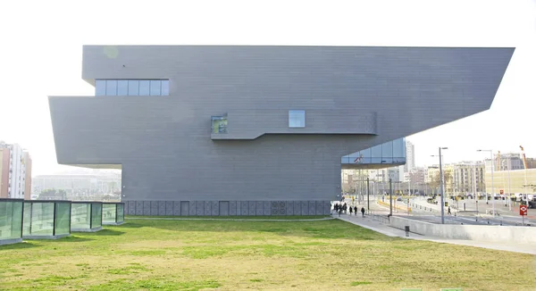 Cubos Vidro Museu Del Disseny Barcelona Maio 2016 Catalunha Espanha — Fotografia de Stock