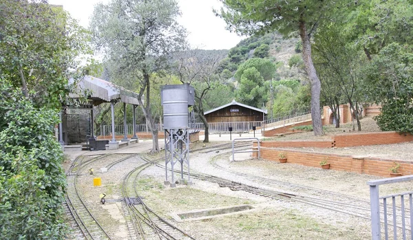 Barcelona Oreneta Park Tan Küçük Tren Temmuz 2016 Catalunya Spanya — Stok fotoğraf