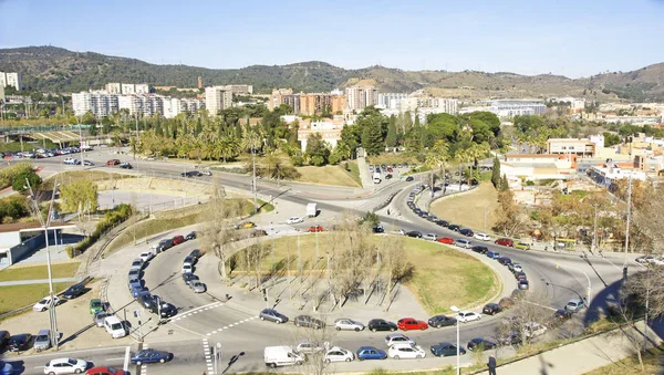 Vista Aérea Del Barrio Vall Hebrn Barcelona Julio 2016 Barcelona — Foto de Stock