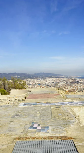 Barcelona Desde Los Búnkeres Del Carmelo Junio 2015 Cataluña España — Foto de Stock