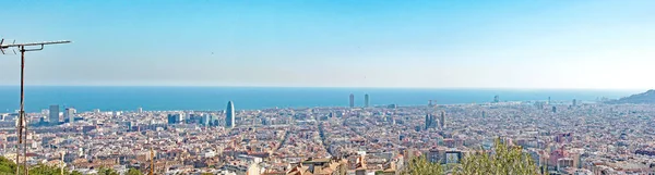 Barcelona Vanaf Bunkers Van Carmelo Juni 2015 Catalunya Spanje — Stockfoto