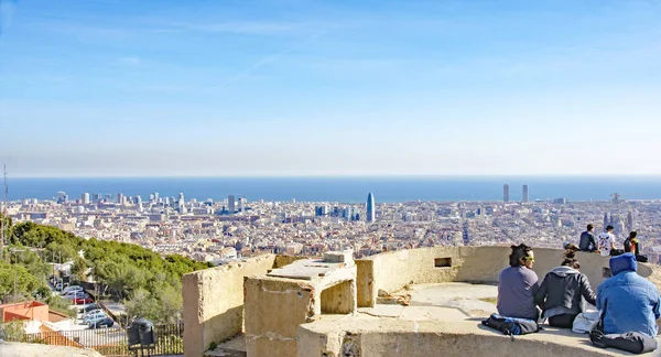 Barcelona Från Bunkrar Carmelo Juni 2015 Catalunya Spanien — Stockfoto
