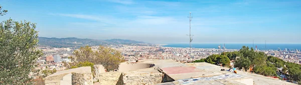 Barcelone Depuis Les Bunkers Carmelo 12H15 Juin 2015 Catalogne Espagne — Photo