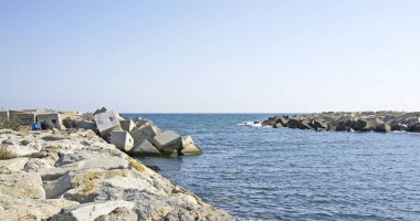 Ağız Besos nehir, Sant Adria del Besos, Barcelona, Catalunya, İspanya