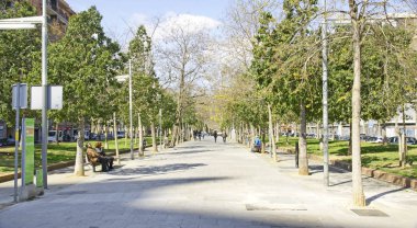 Rambla Prim in Sant Adria del Besos; 2:45 p.m. July 16, 2015; Barcelona, Catalunya, Spain