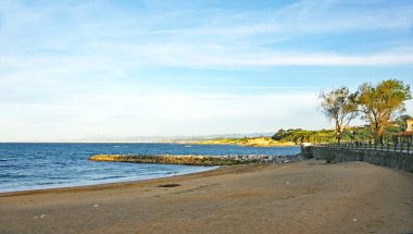 Luanco 'nun özeti, Asturias Prensliği, 15: 50. ; 21 Mayıs 2017; Asturias, İspanya, Avrupa