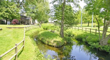 Meira 'daki bahçeler, 14: 20. ; 16 Mayıs 2016; Lugo, Galicia, İspanya, Eiropa