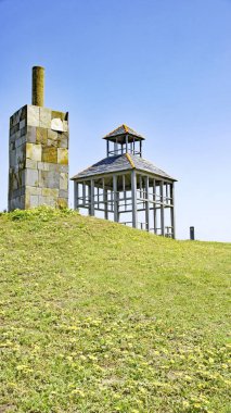 Coast Ribadeo, Illa Pancha, Lugo, 13: 15. ; 16 Mayıs 2016; Galiçya, İspanya, Avrupa