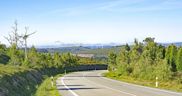 Parque Eólico Paisaje Gallego Mayo 2016 Galicia España Europa —  Fotos de Stock