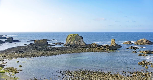 Überblick Über Den Leuchtturm Estaca Bare Uhr Mai 2017 Corua — Stockfoto