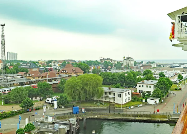 Panorama Warnemunde Godz Mayo 2017 Rostock Niemcy Europa — Zdjęcie stockowe