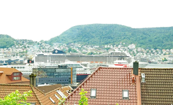Panoramata Bergenu Norsku Června 2017 — Stock fotografie