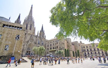 Barselona Katedrali, 13: 15. ; 18 Temmuz 2017; Katalunya, İspanya, Avrupa
