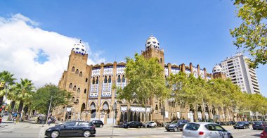 Saat 14: 15 'te Barcelona' da büyük bir boğa güreşi var. ; 16 Ağustos 2017; Katalunya, İspanya, Avrupa