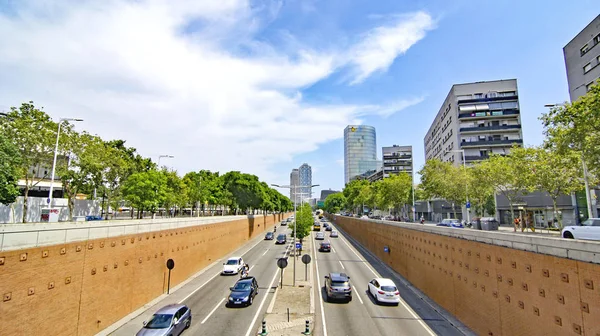Autostrada Barcellona Ore Giugno 2015 Catalunya Spagna Europa — Foto Stock