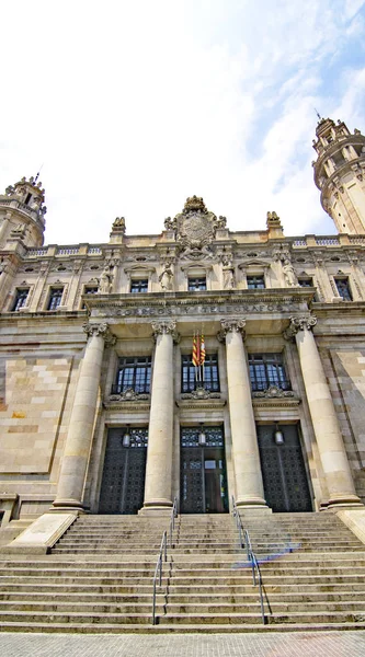 Ancien Bâtiment Bureau Poste Barcelone 12H25 Juillet 2017 Catalogne Espagne — Photo