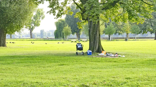 Overzicht Düsseldorf Uur Augustus 017 Duitsland Europa — Stockfoto