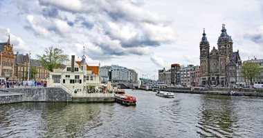 Overview of Amsterdam; 12:30 pm.; August 25, 2017; Holland, Netherlands, Europe